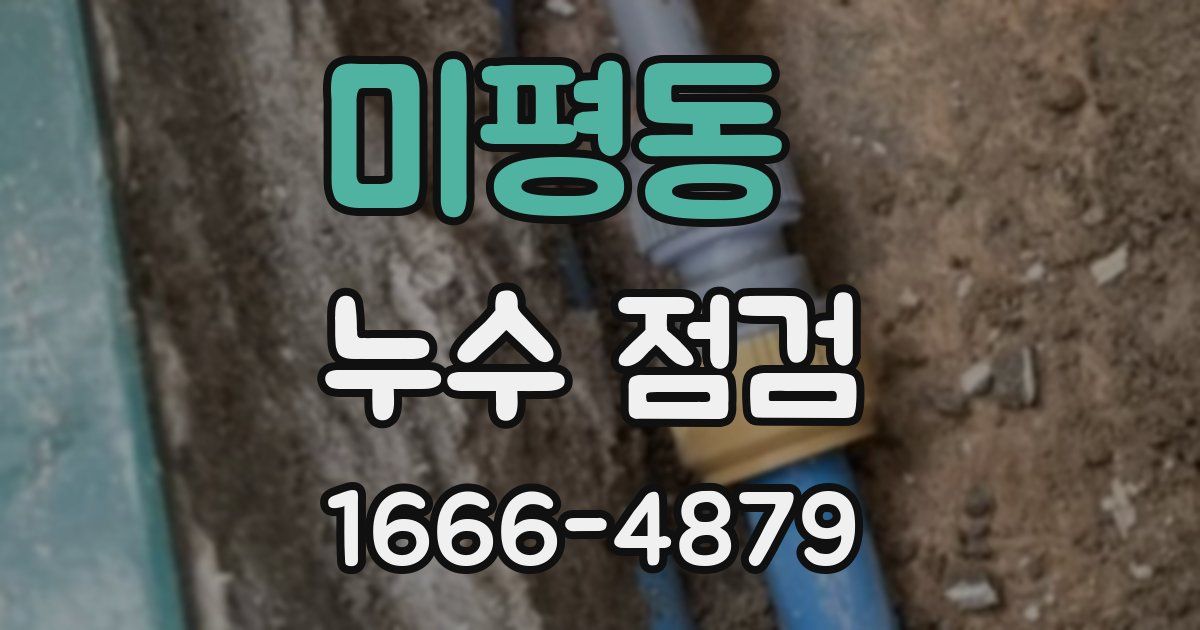 미평동 누수 점검