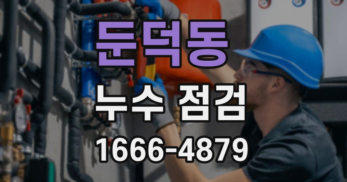 둔덕동 누수 점검
