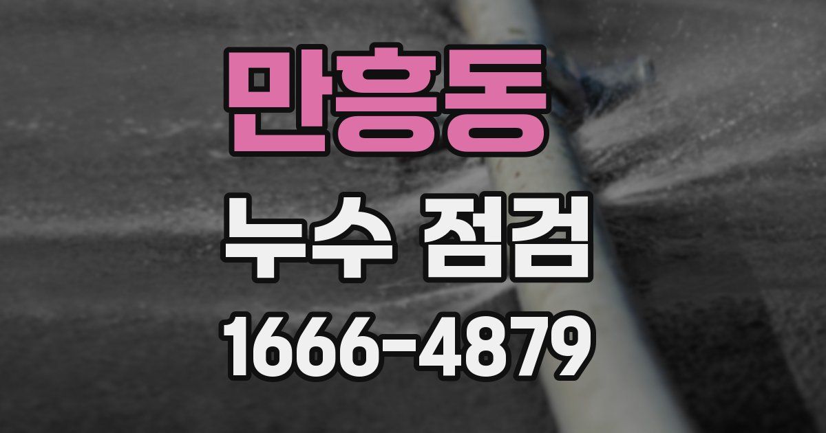 만흥동 누수 점검