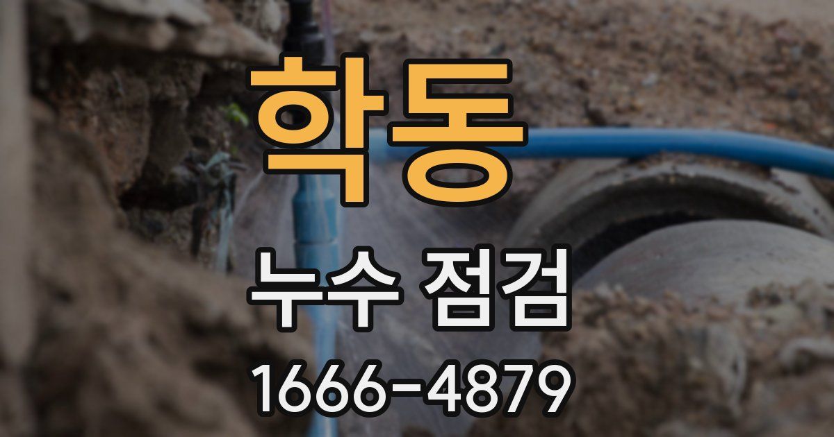 학동 누수 점검