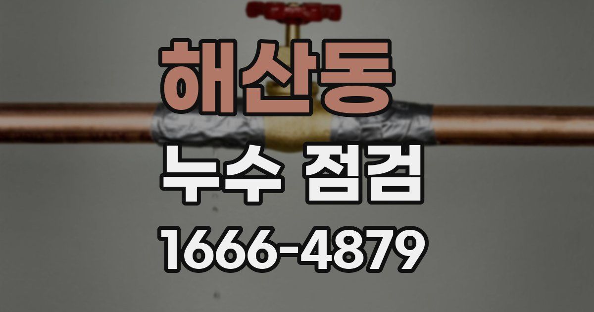 해산동 누수 점검