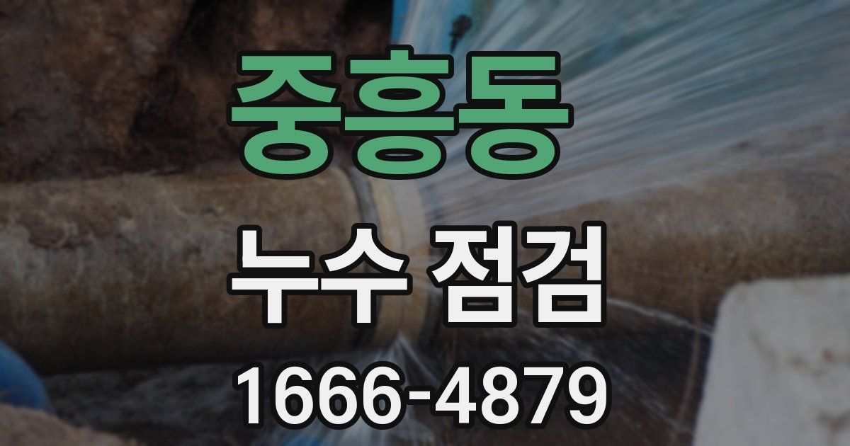 중흥동 누수 점검