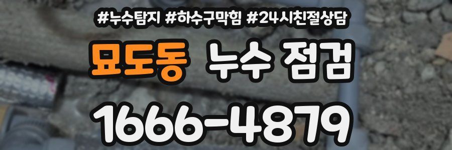 묘도동 누수 점검