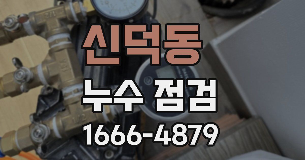신덕동 누수 점검