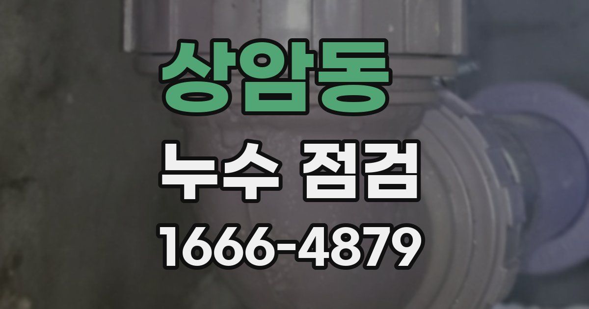 상암동 누수 점검