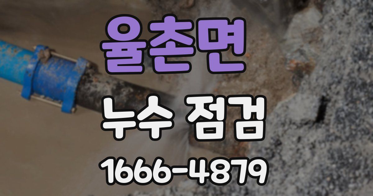 율촌면 누수 점검