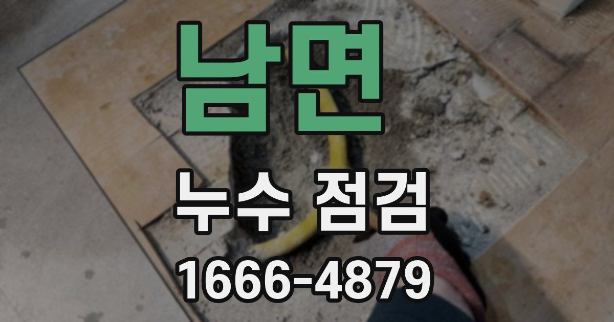 남면 누수 점검