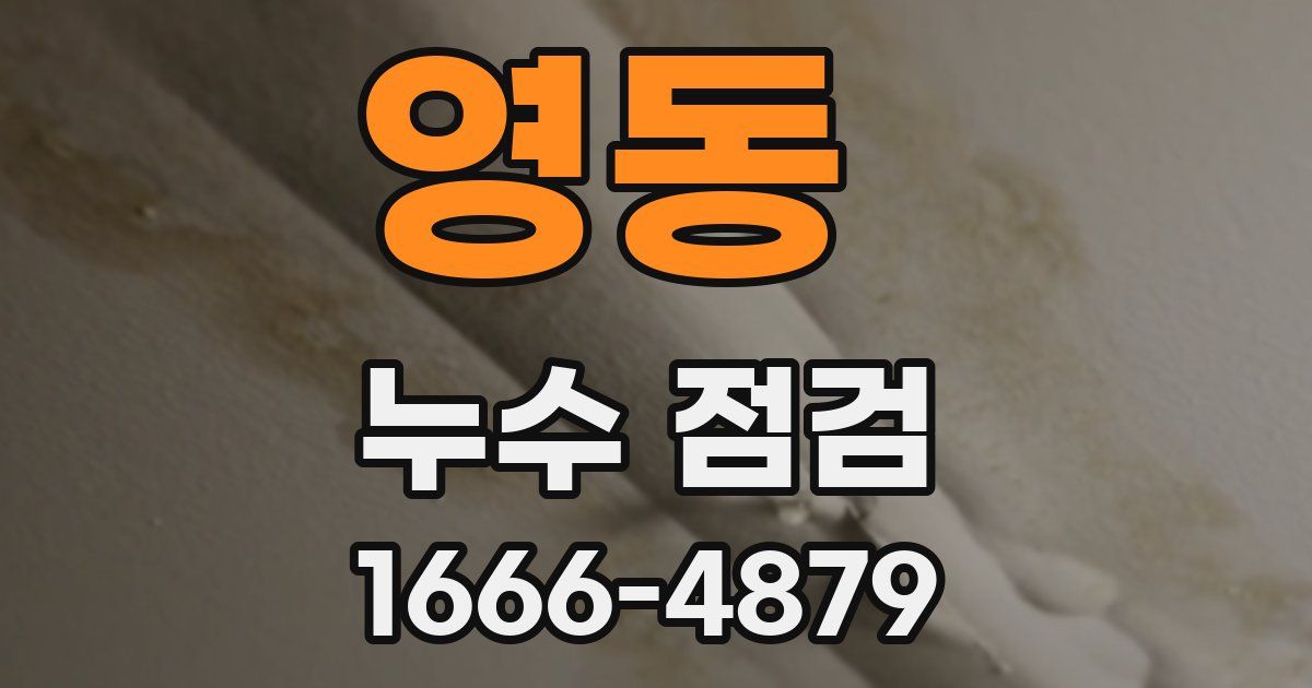 영동 누수 점검