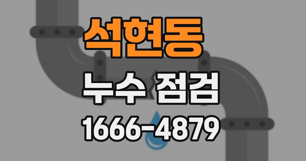 석현동 누수 점검