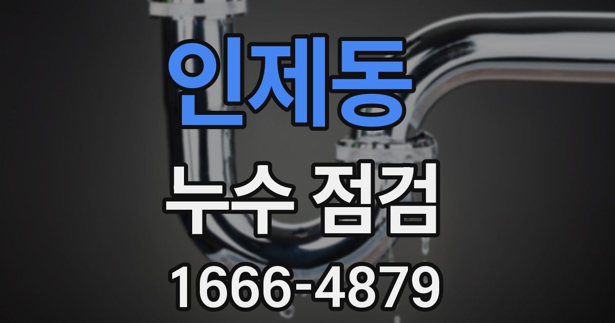 인제동 누수 점검