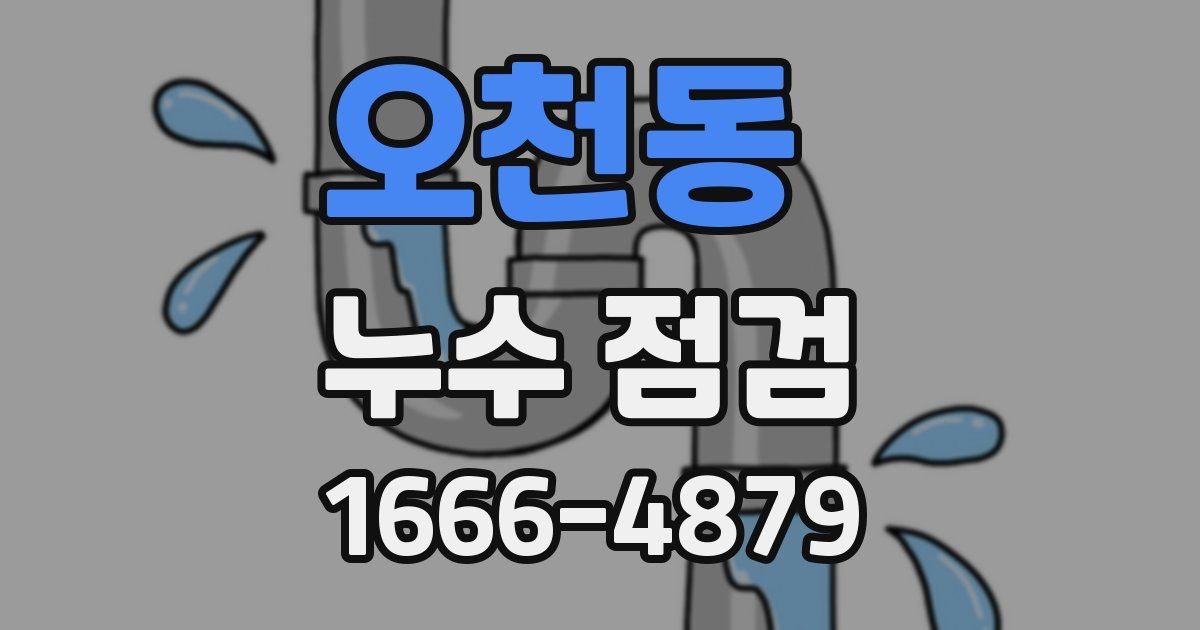 오천동 누수 점검