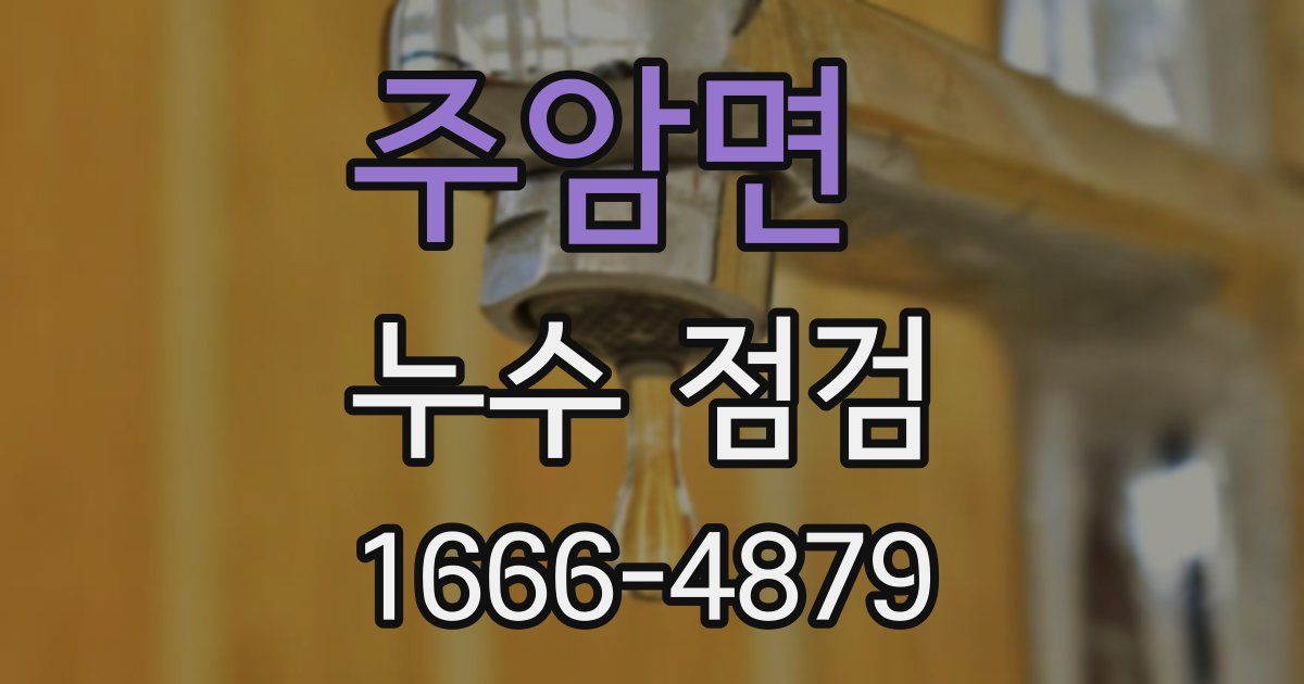 주암면 누수 점검