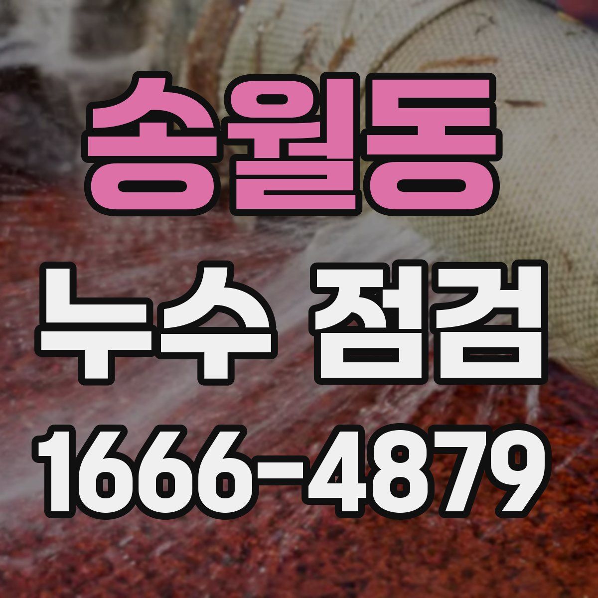 송월동 누수 점검