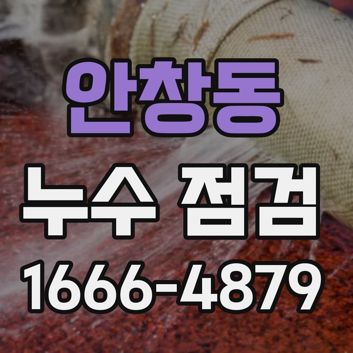 안창동 누수 점검