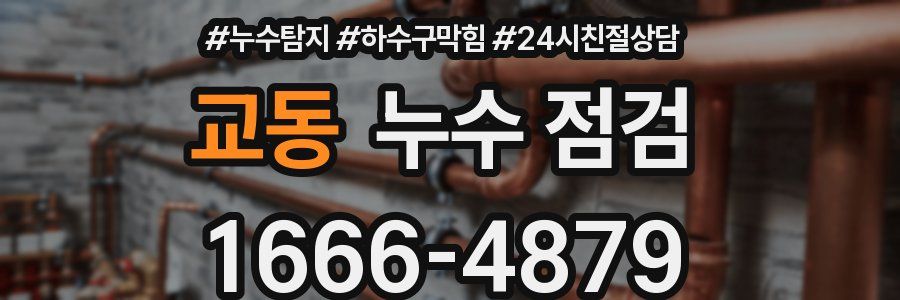 교동 누수 점검