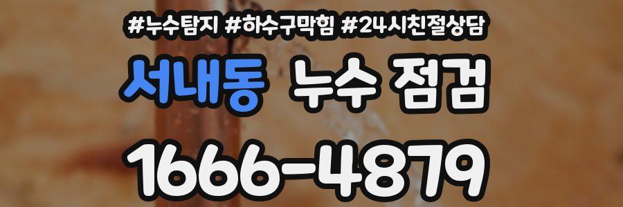 서내동 누수 점검