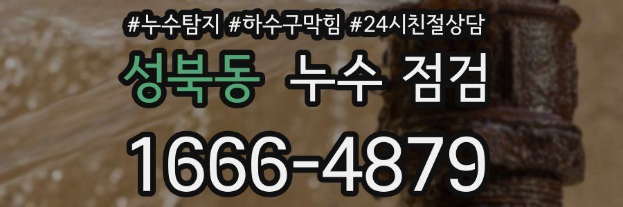 성북동 누수 점검