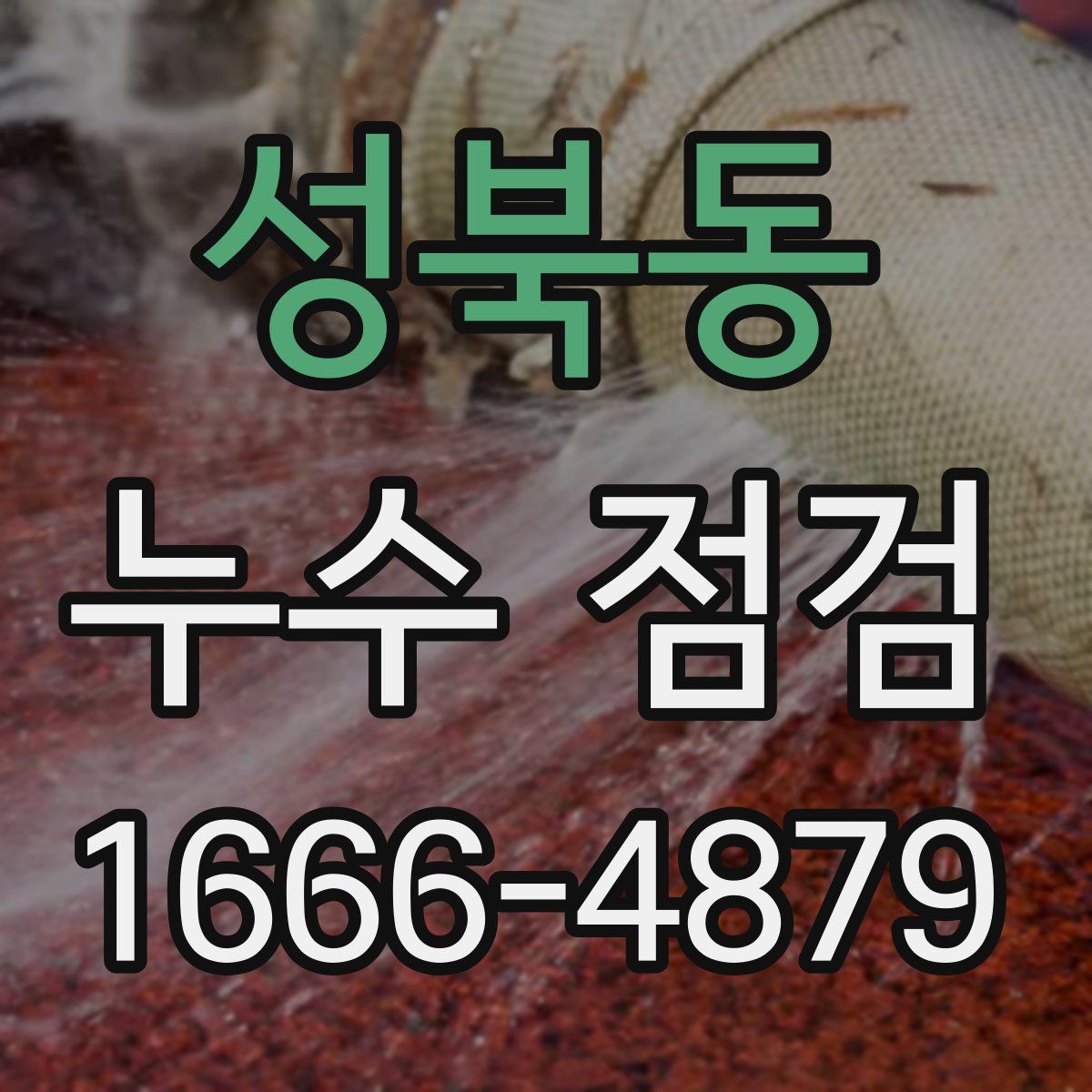 성북동 누수 점검
