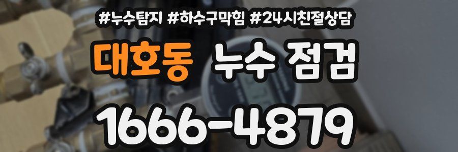 대호동 누수 점검