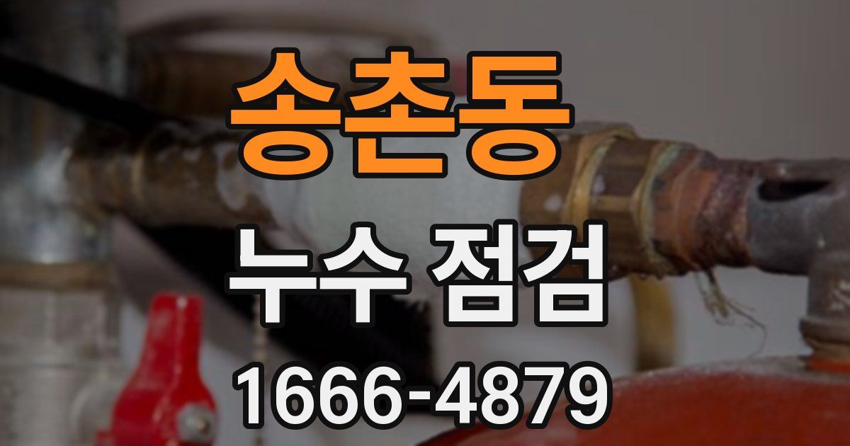 송촌동 누수 점검