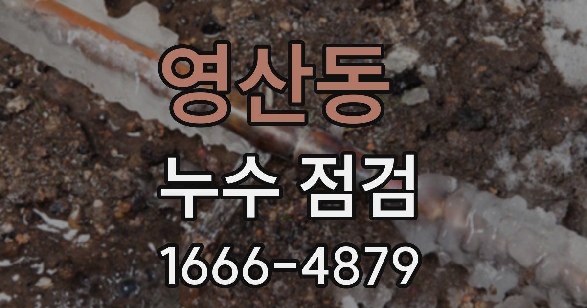 영산동 누수 점검