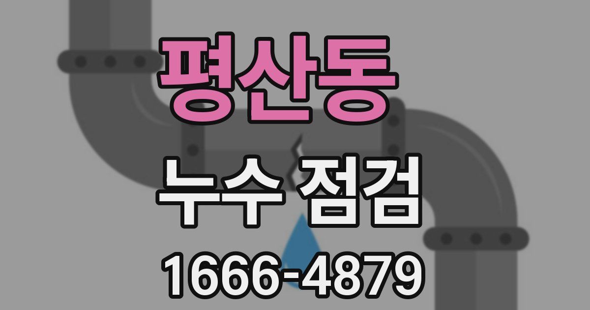 평산동 누수 점검