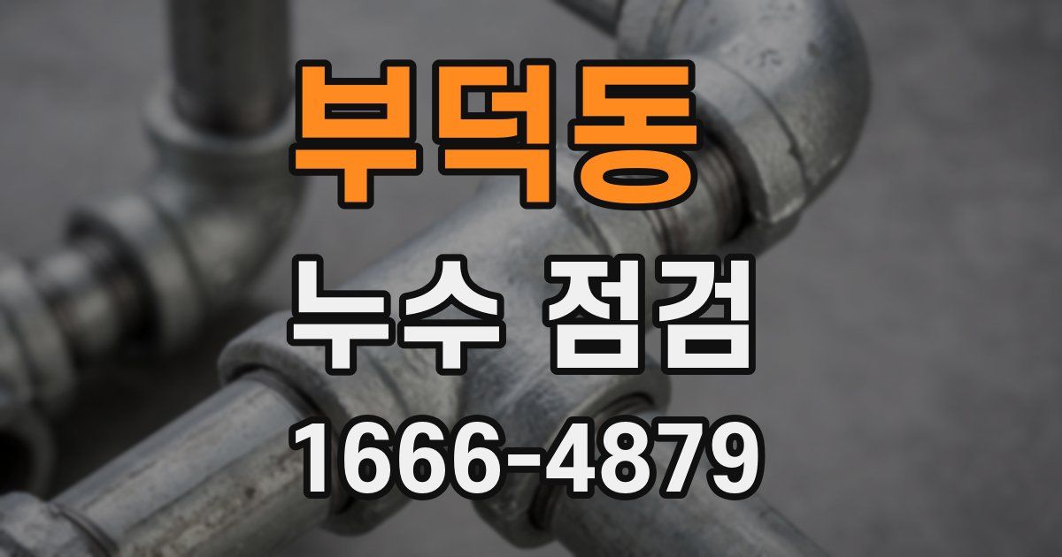 부덕동 누수 점검