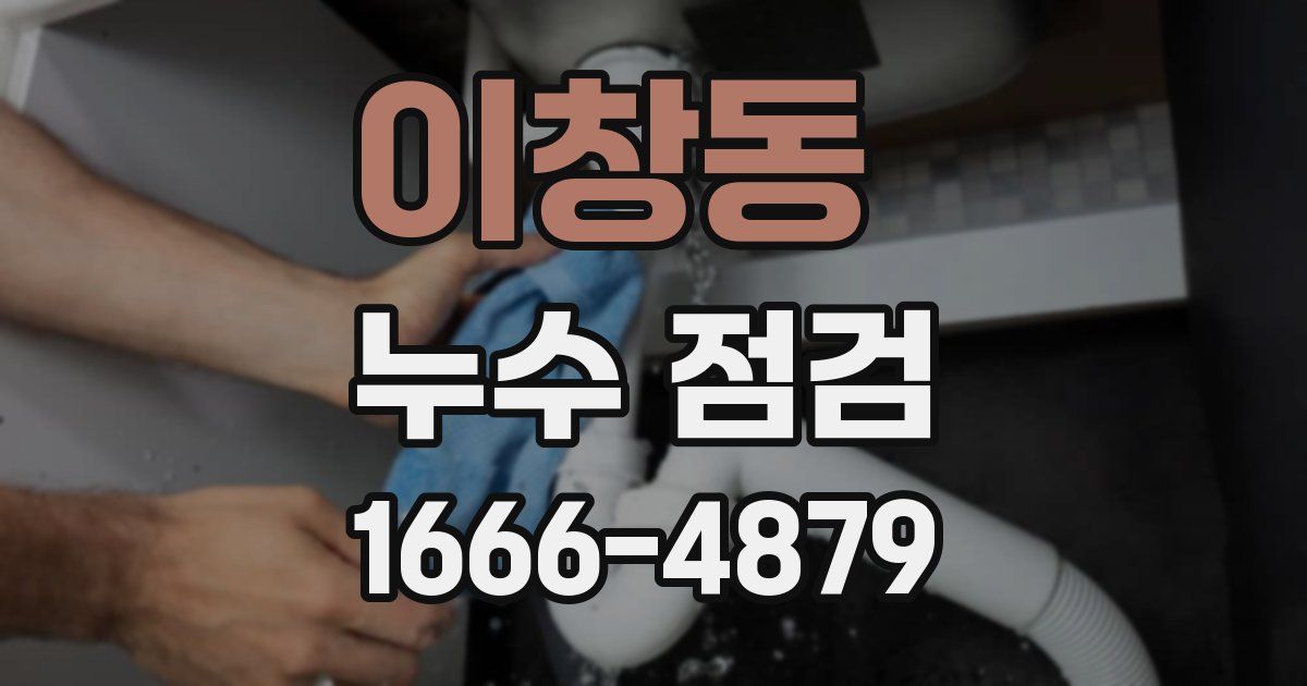이창동 누수 점검