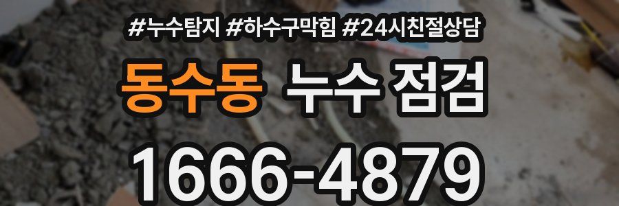 동수동 누수 점검