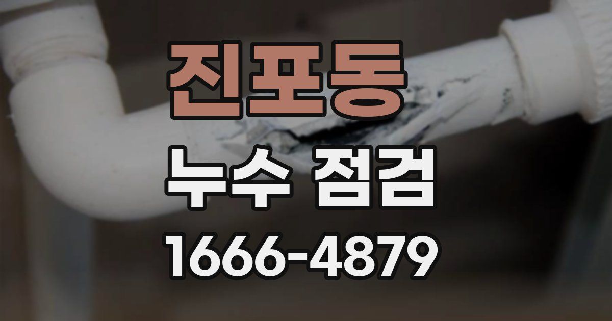 진포동 누수 점검