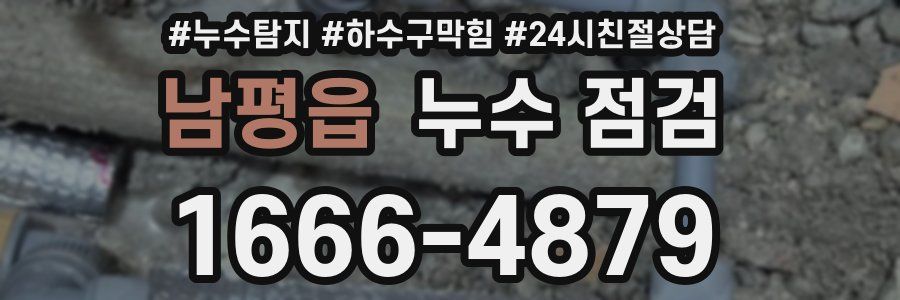 남평읍 누수 점검