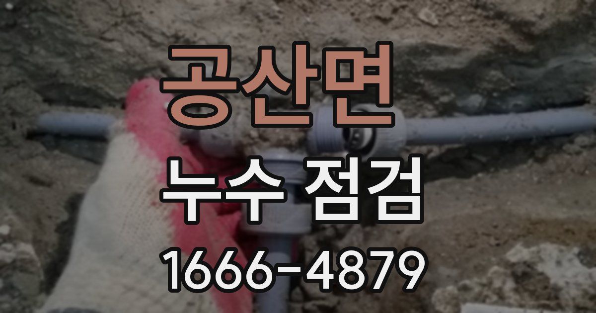 공산면 누수 점검
