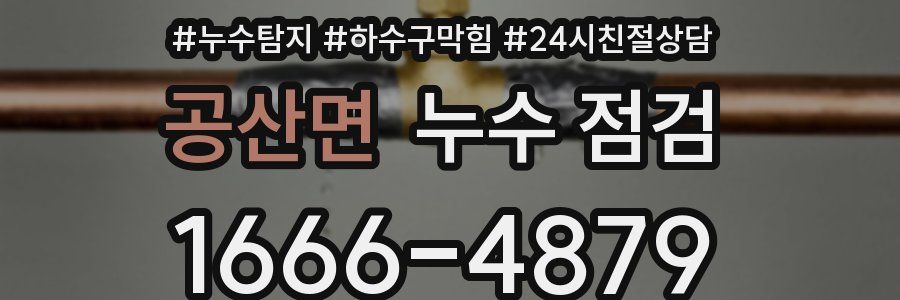 공산면 누수 점검