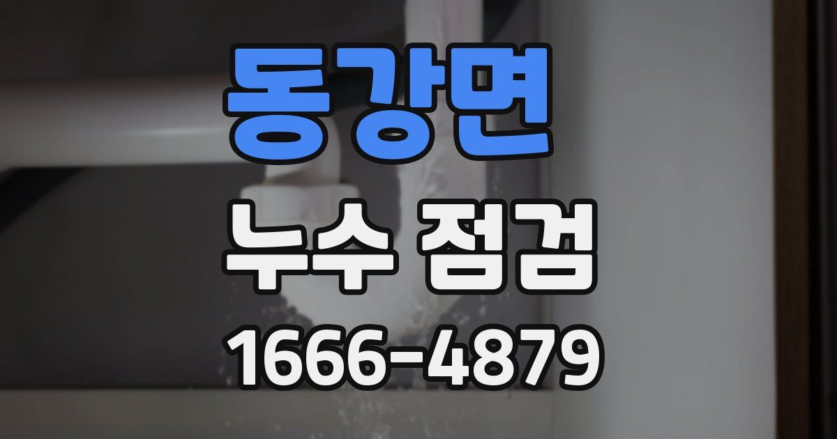 동강면 누수 점검