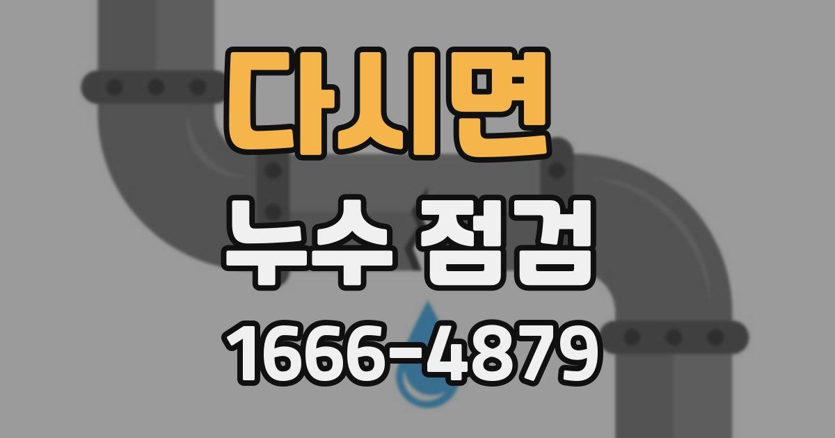 다시면 누수 점검