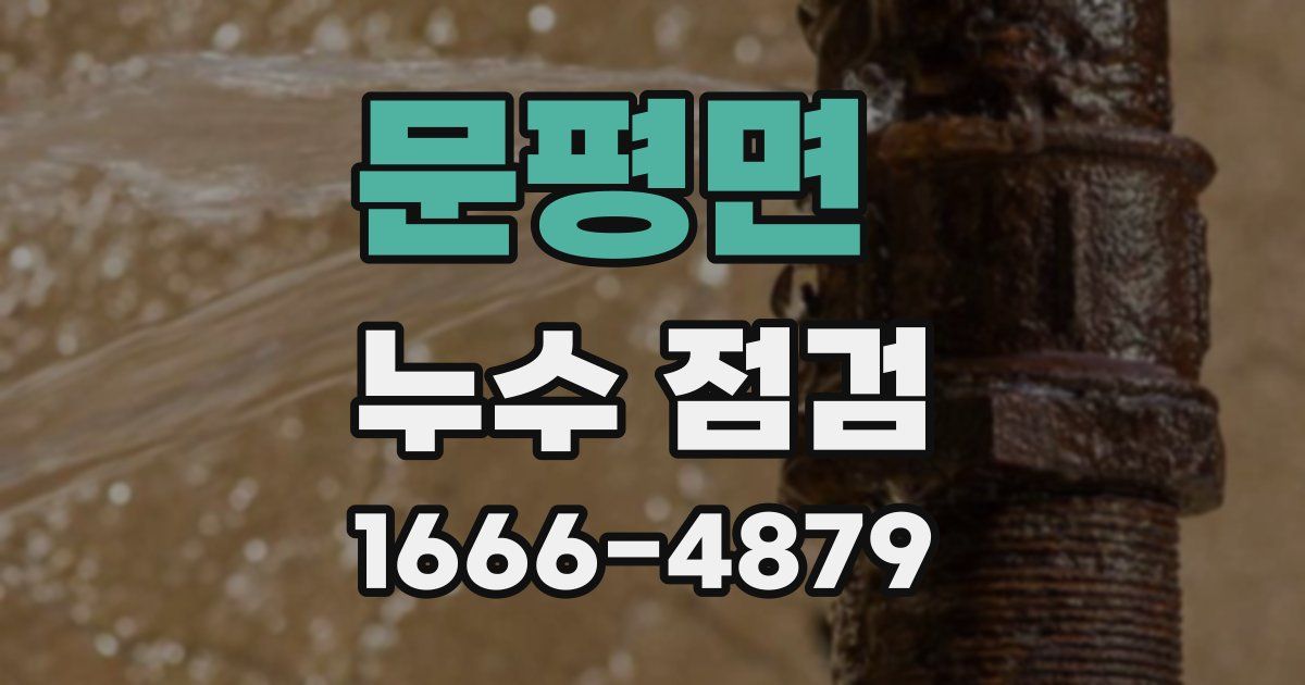 문평면 누수 점검