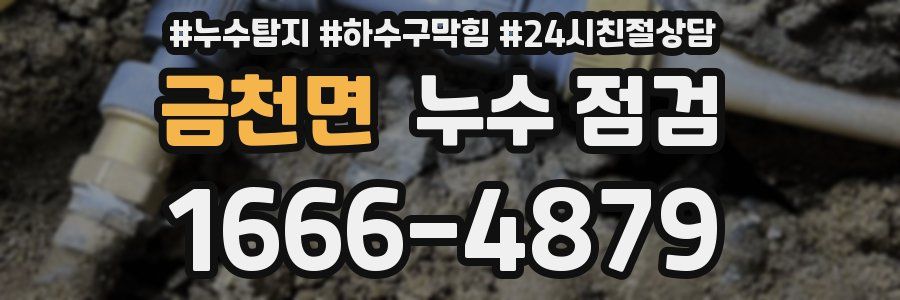 금천면 누수 점검