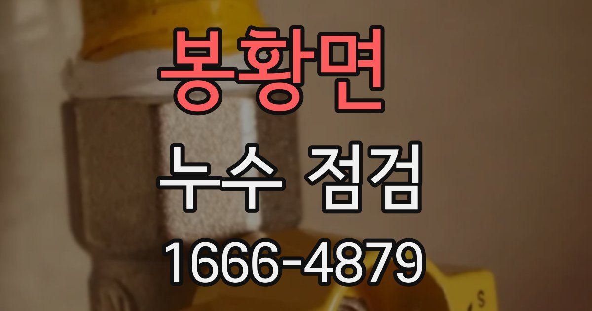 봉황면 누수 점검
