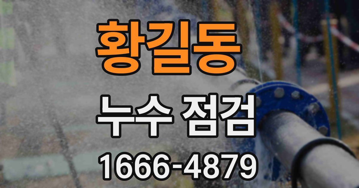 황길동 누수 점검