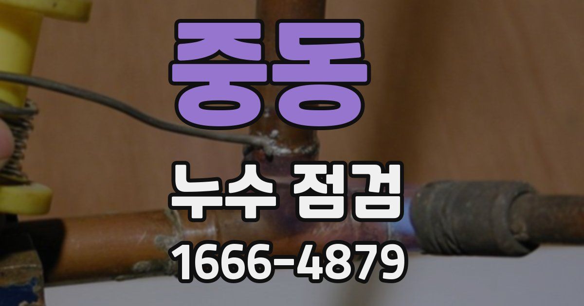 중동 누수 점검
