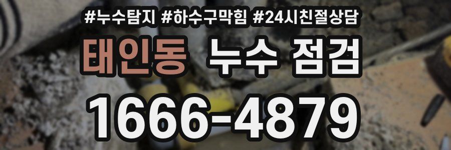 태인동 누수 점검