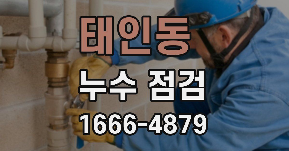 태인동 누수 점검