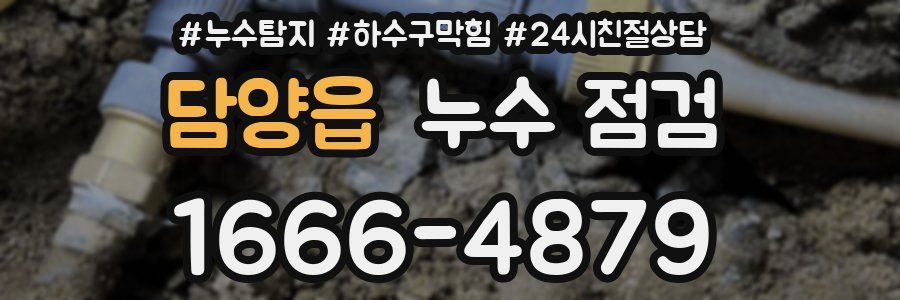 담양읍 누수 점검