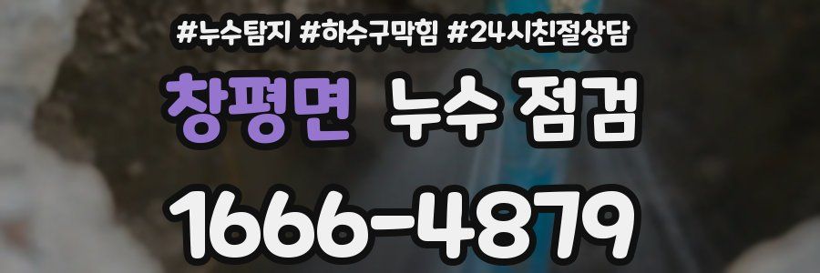 창평면 누수 점검