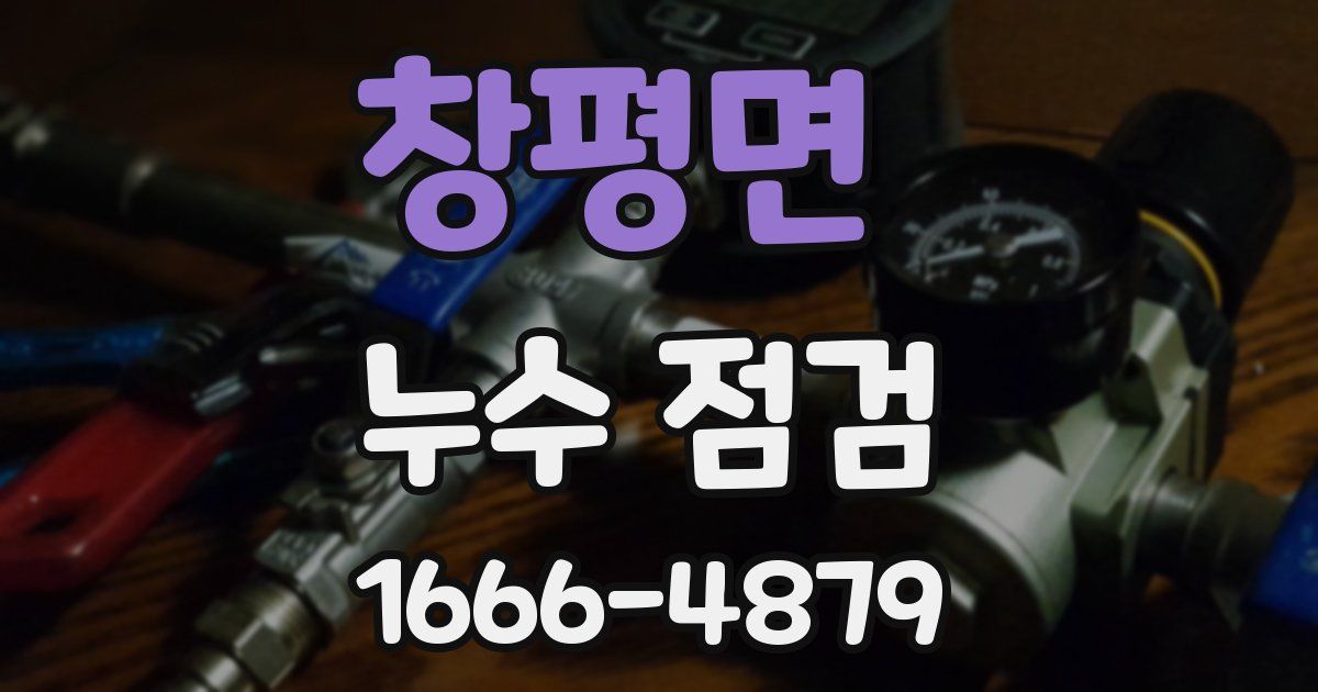 창평면 누수 점검