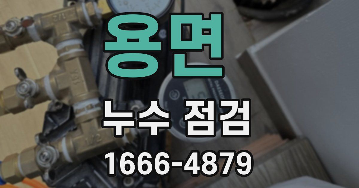 용면 누수 점검