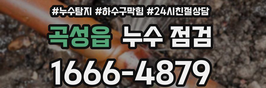 곡성읍 누수 점검