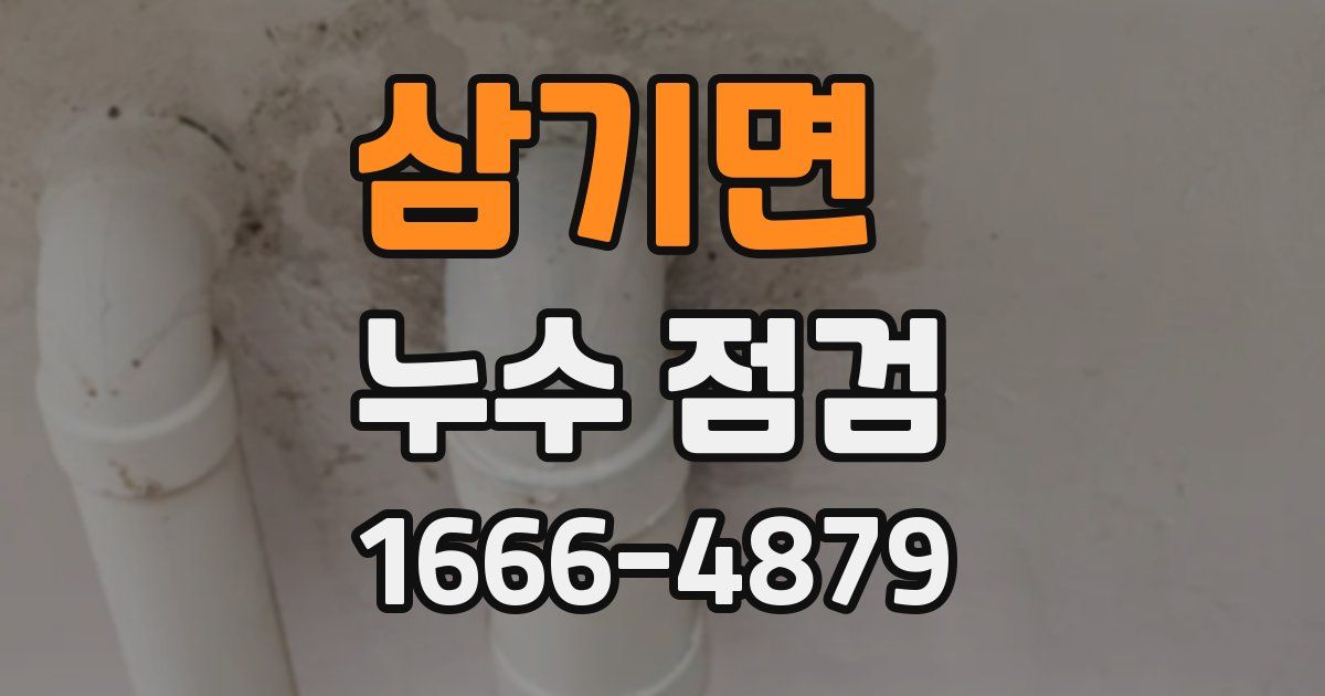 삼기면 누수 점검