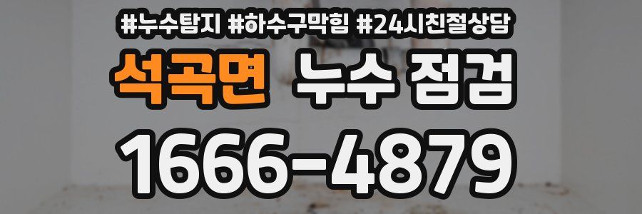 석곡면 누수 점검