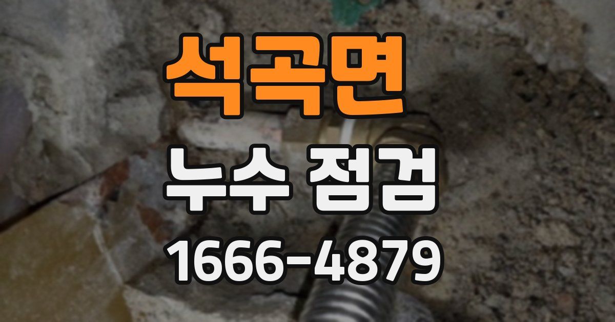 석곡면 누수 점검